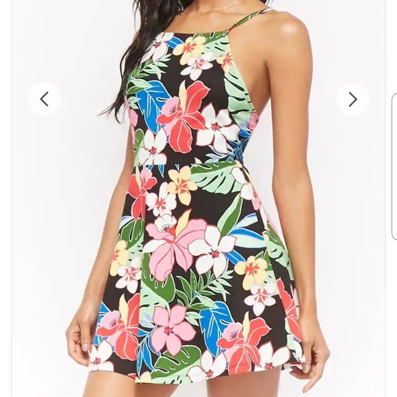 Forever 21 Dresses & Skirts - Tropical Floral Fit & Flare Mini Dress